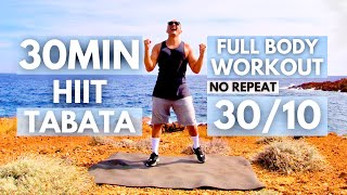 Tabata Hiit 30MIN 🔥NO REPEAT🔥 Full Body Workout  Tabata 3010 [upl. by Anihsit]