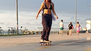 People relaxing at Batumi boulevard 4K Georgia Sakartvelo [upl. by Oirazan]