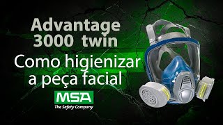 Respirador Advantage® 3000 twin  Como higienizar a peça facial [upl. by Emrich892]