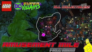 Lego DC SuperVillains Amusement Mile FREE ROAM All Collectibles  HTG [upl. by Stclair]