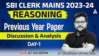 SBI Clerk Mains 202324  SBI Clerk Previous Year Paper Analysis  Day 1  By Shubham Srivastava [upl. by Kilgore]