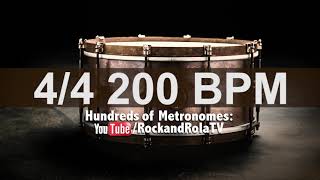 🔴 200 BPM Snare Metronome [upl. by Hermina63]