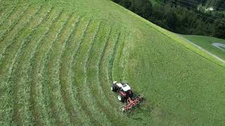 Heuernte Extrem vom Mähen bis zum Einsammeln steyr steilhang österreich landwirt extrem heu [upl. by Ennaihs]