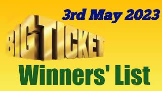 Big Ticket winners list 3rd May 2023 [upl. by Boycie]