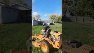 MASSIVE property TRANSFORMATION mowing lawncare transformation satisfying nature shorts work [upl. by Derfliw264]