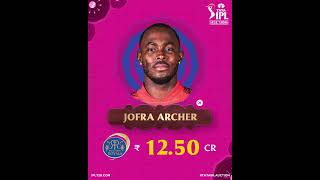 Ipl auction 2025 Jofra Archer [upl. by Tiena]