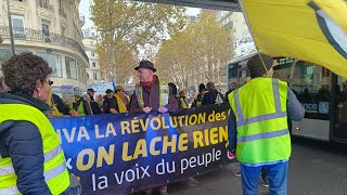 Manifestation des gilets jaunes pour le RIC le pouvoir dachat et la justice [upl. by Christel955]