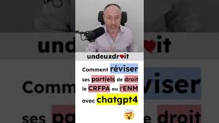 🤯 comment réviser ses partiels de droitle CRFPA ou l’ENM avec chatgpt4 🤯 [upl. by Ahsito]