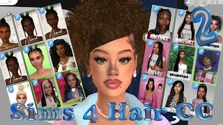 700 Sims 4 CC Hair Folder  CC Links 2 [upl. by Leaffar]