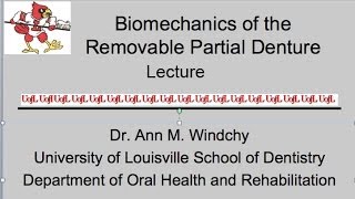 Biomechanics of Removable Partial Dentures Lecture 3 [upl. by Lucio]