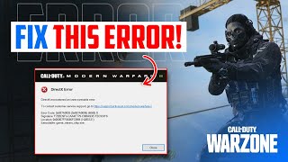 How to Fix DirectX Encountered an Unrecoverable Error in Call of Duty Warzone 3 on PC [upl. by Ahsemik]