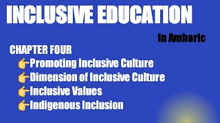 INCLUSIVENESS chapter4Promoting Inclusive Culture [upl. by Lehcem]