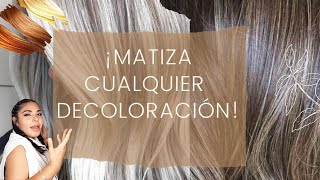 COMO MATIZAR CUALQUIER DECOLORACIÓN  ELIMINA AMARILLOS Y NARANJAS [upl. by Heyes]