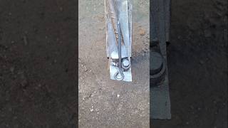 he made tent pegs with manual tools welder bending tent videoshort diy [upl. by Jereld]