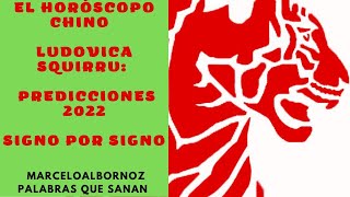 Horóscopo Chino de Ludovica Squirru Predicciones 2022 SIGNO POR SIGNO [upl. by On]