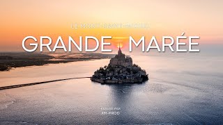 Les grandes marées au MontSaintMichel  Drone 4K [upl. by Betthezel470]