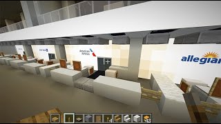 minecraft airport tour [upl. by Aihsercal621]