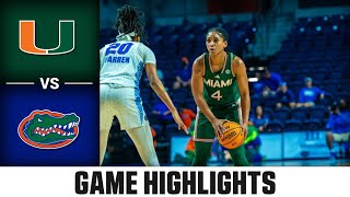 Miami vs Florida Game Highlights  202425 ACC Womens Basketball [upl. by Arratahs]