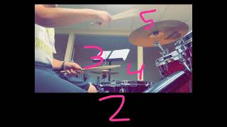 2345 Polyrhythm on Drumset  IlliterateBreadsTV [upl. by Madlen]