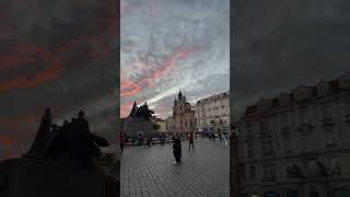 Prag Gezilecek Yerler Gün Batımı prague sunset trip travel sky [upl. by Baer116]