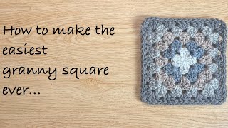 How to Crochet the Easiest Granny Square Ever… [upl. by Ennad]