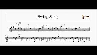 Swing SongViolin l Metronome 6080100120 BPM Honeyman Tutor l V4 Violin [upl. by Januarius]