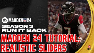 Best realistic MADDEN 24 sliders for SEASON 3 RUN IT BACK  Dreddeus for PS5 [upl. by Nagy]