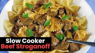 Slow Cooker Beef Stroganoff [upl. by Finnegan463]