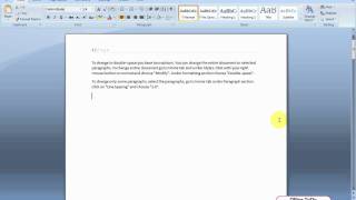 How to change the text to doublespace  Word 2007 [upl. by Lednyc]