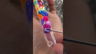 The most “colorful” really long Nail shorts nails [upl. by Attelliw]