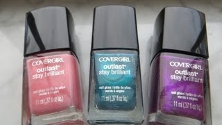 CoverGirl Outlast Stay Brilliant Nail Gloss Review [upl. by Groh]