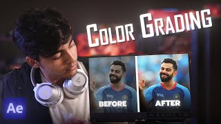 COLOR CORRECTION 🔥  AFTER EFFECTS  TUTORIAL [upl. by Knowling]