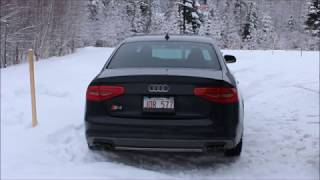 B85 S4 stock exhaust vs ECS Xpipe vs Magnaflow 11385 with ECS xpipe [upl. by Ramirolg]