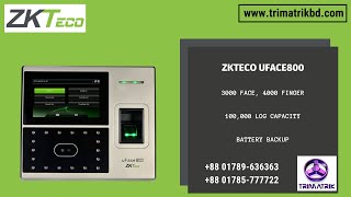 ZKTeco uface800 Price in Bangladesh  ZKTeco Face Detection Access Control in Bangladesh [upl. by Anaynek164]