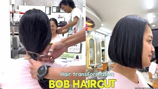 BOB HAIRCUT  POTONG RAMBUT BOB  Hair Transformations  Long to short haircut  updatet 2024 [upl. by Ahtar731]