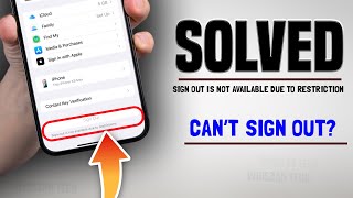 How To Fix Sign Out Is Not Available Due to Restrictions iphone  Not Available Due to Restrictions [upl. by Eiroc240]