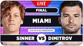 SINNER vs DIMITROV • ATP Miami Open 2024 Final • LIVE Tennis PlaybyPlay Stream [upl. by Ardnot]