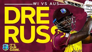 Dre Russ SMASHES 26ball 50 v Australia  West Indies [upl. by Nwahsav]