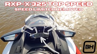 SeaDoo RXPX 325 TOP SPEED with Speed Limiter Removed [upl. by Anirak548]