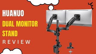 HUANUO 1332 Inch Dual Monitor Stand Gas Spring Dual Monitor Mount Review [upl. by Adaner723]