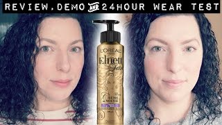 LOreal Elnett Creme De Mousse for Curls  Review Demo amp 24hr wear test  Beauty  Fun  WavyKate [upl. by Naryk]