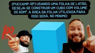 PUCCAMPSP Usando uma folha de latãocubo matemática profjaildervicente dicas [upl. by Silyhp]