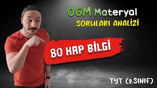 80 HAP BİLGİ 📌 OGM Materyal Soruları Analizi 📚 Tyt Coğrafya 9sınıf kısmı [upl. by Kreit]