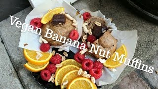 BANANA NUT MUFFINS  HCLF VEGAN [upl. by Gnos]