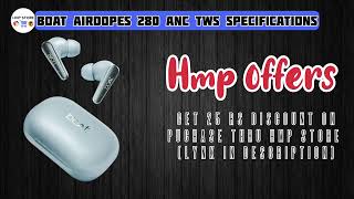 Boat Airdopes 280 ANC TWS  Best TWS Under 1500 In 2024  Boat Airdopes 280 TWS Review  Hmp Store [upl. by Lobell482]