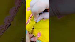 Stitch a Beautiful Neckline Design stitching diy artandcraft handmade stitchingideas [upl. by Jamil]