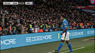 Endrick goal vs England  England vs Brazil [upl. by Atinuj565]