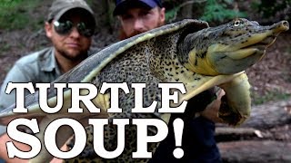 Catch and Cook Clean SOFTSHELL TURTLE Ep07  100 WILD Food SURVIVAL Challenge [upl. by Carr]