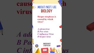 Herpes simplexes is caused by which virus mdcat2024 quiz mdcat neet jee [upl. by Artapoelc323]