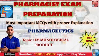 IMMUNOLOGICAL PRODUCT PHARMACEUTICS IMPORTANT MCQS  PHARMACIST EXAM PREPARATION BY AKASH SIR [upl. by Leber]